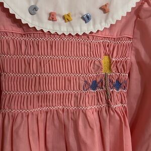 Smocked Kids Dress with Embroidery